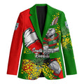 South Sydney Rabbitohs Blazer Golden Wattle Floral Polynesian - Australian Flower - Rugby Mascot