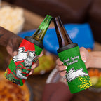 South Sydney Rabbitohs 4 in 1 Can Cooler Tumbler Golden Wattle Floral Polynesian - Australian Flower - Rugby Mascot