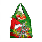 South Sydney Rabbitohs Grocery Bag Golden Wattle Floral Polynesian - Australian Flower - Rugby Mascot
