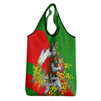 South Sydney Rabbitohs Grocery Bag Golden Wattle Floral Polynesian - Australian Flower - Rugby Mascot