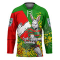South Sydney Rabbitohs Hockey Jersey Golden Wattle Floral Polynesian - Australian Flower - Rugby Mascot