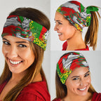 South Sydney Rabbitohs Neck Gaiter Golden Wattle Floral Polynesian - Australian Flower - Rugby Mascot