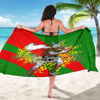 South Sydney Rabbitohs Sarong Golden Wattle Floral Polynesian - Australian Flower - Rugby Mascot