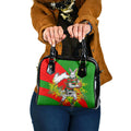 South Sydney Rabbitohs Shoulder Handbag Golden Wattle Floral Polynesian - Australian Flower - Rugby Mascot