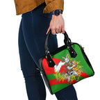 South Sydney Rabbitohs Shoulder Handbag Golden Wattle Floral Polynesian - Australian Flower - Rugby Mascot