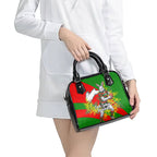 South Sydney Rabbitohs Shoulder Handbag Golden Wattle Floral Polynesian - Australian Flower - Rugby Mascot