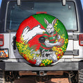 South Sydney Rabbitohs Spare Tire Cover Golden Wattle Floral Polynesian - Australian Flower - Rugby Mascot