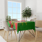 South Sydney Rabbitohs Tablecloth Golden Wattle Floral Polynesian - Australian Flower - Rugby Mascot