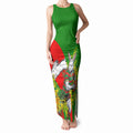 South Sydney Rabbitohs Tank Maxi Dress Golden Wattle Floral Polynesian - Australian Flower - Rugby Mascot
