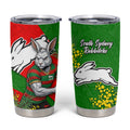 South Sydney Rabbitohs Tumbler Cup Golden Wattle Floral Polynesian - Australian Flower - Rugby Mascot