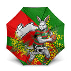 South Sydney Rabbitohs Umbrella Golden Wattle Floral Polynesian - Australian Flower - Rugby Mascot