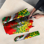 South Sydney Rabbitohs Umbrella Golden Wattle Floral Polynesian - Australian Flower - Rugby Mascot