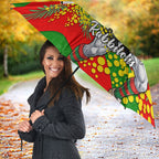 South Sydney Rabbitohs Umbrella Golden Wattle Floral Polynesian - Australian Flower - Rugby Mascot