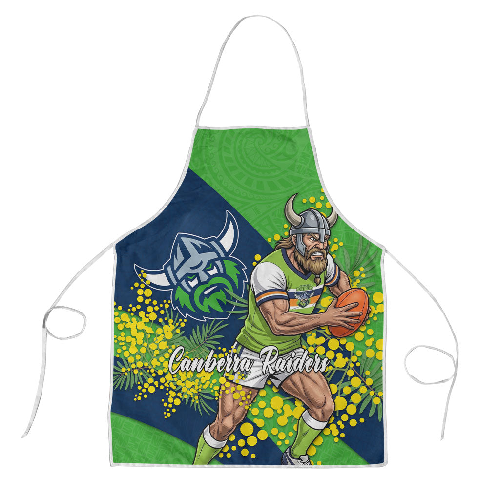 Canberra Raiders Apron Golden Wattle Floral Polynesian - Australian Flower - Rugby Mascot