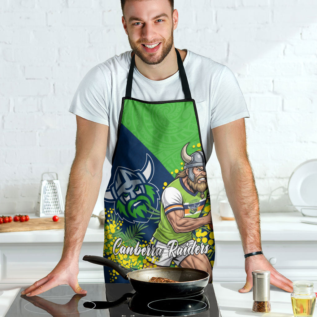 Canberra Raiders Apron Golden Wattle Floral Polynesian - Australian Flower - Rugby Mascot