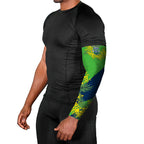 Canberra Raiders Arm Sleeves Golden Wattle Floral Polynesian - Australian Flower - Rugby Mascot