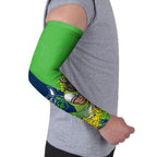 Canberra Raiders Arm Sleeves Golden Wattle Floral Polynesian - Australian Flower - Rugby Mascot