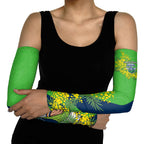 Canberra Raiders Arm Sleeves Golden Wattle Floral Polynesian - Australian Flower - Rugby Mascot