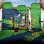 Canberra Raiders Back Car Seat Cover Golden Wattle Floral Polynesian - Australian Flower - Rugby Mascot