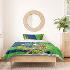 Canberra Raiders Bedding Set Golden Wattle Floral Polynesian - Australian Flower - Rugby Mascot