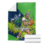 Canberra Raiders Blanket Golden Wattle Floral Polynesian - Australian Flower - Rugby Mascot