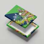Canberra Raiders Canvas Wall Art Golden Wattle Floral Polynesian - Australian Flower - Rugby Mascot