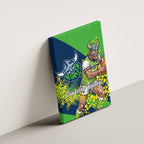 Canberra Raiders Canvas Wall Art Golden Wattle Floral Polynesian - Australian Flower - Rugby Mascot