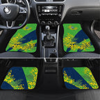 Canberra Raiders Car Mats Golden Wattle Floral Polynesian - Australian Flower - Rugby Mascot