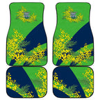 Canberra Raiders Car Mats Golden Wattle Floral Polynesian - Australian Flower - Rugby Mascot