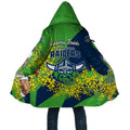 Canberra Raiders Cloak Golden Wattle Floral Polynesian - Australian Flower - Rugby Mascot