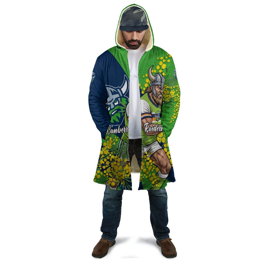 Canberra Raiders Cloak Golden Wattle Floral Polynesian - Australian Flower - Rugby Mascot