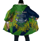 Canberra Raiders Cloak Golden Wattle Floral Polynesian - Australian Flower - Rugby Mascot