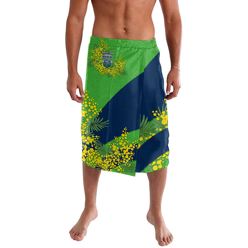 Canberra Raiders Lavalava Golden Wattle Floral Polynesian - Australian Flower - Rugby Mascot