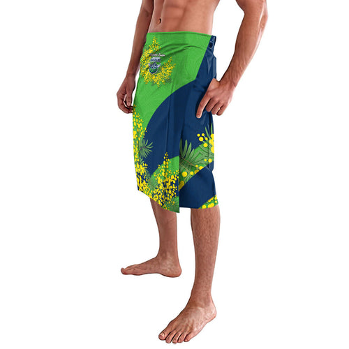 Canberra Raiders Lavalava Golden Wattle Floral Polynesian - Australian Flower - Rugby Mascot