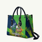 Canberra Raiders Leather Bag Golden Wattle Floral Polynesian - Australian Flower - Rugby Mascot