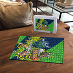 Canberra Raiders Puzzle Golden Wattle Floral Polynesian - Australian Flower - Rugby Mascot