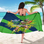 Canberra Raiders Sarong Golden Wattle Floral Polynesian - Australian Flower - Rugby Mascot