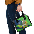 Canberra Raiders Shoulder Handbag Golden Wattle Floral Polynesian - Australian Flower - Rugby Mascot