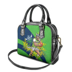 Canberra Raiders Shoulder Handbag Golden Wattle Floral Polynesian - Australian Flower - Rugby Mascot