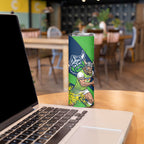 Canberra Raiders Skinny Tumbler Golden Wattle Floral Polynesian - Australian Flower - Rugby Mascot