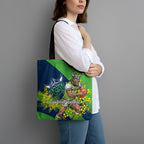 Canberra Raiders Tote Bag Golden Wattle Floral Polynesian - Australian Flower - Rugby Mascot