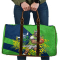 Canberra Raiders Travel Bag Golden Wattle Floral Polynesian - Australian Flower - Rugby Mascot