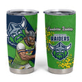 Canberra Raiders Tumbler Cup Golden Wattle Floral Polynesian - Australian Flower - Rugby Mascot