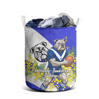 Canterbury Bankstown Bulldogs Laundry Basket Golden Wattle Floral Polynesian - Australian Flower - Rugby Mascot