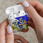 Canterbury Bankstown Bulldogs AirPods Case Golden Wattle Floral Polynesian - Australian Flower - Rugby Mascot