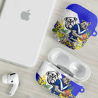 Canterbury Bankstown Bulldogs AirPods Case Golden Wattle Floral Polynesian - Australian Flower - Rugby Mascot