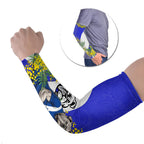 Canterbury Bankstown Bulldogs Arm Sleeves Golden Wattle Floral Polynesian - Australian Flower - Rugby Mascot