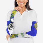 Canterbury Bankstown Bulldogs Arm Sleeves Golden Wattle Floral Polynesian - Australian Flower - Rugby Mascot