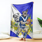 Canterbury Bankstown Bulldogs Blanket Golden Wattle Floral Polynesian - Australian Flower - Rugby Mascot