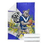 Canterbury Bankstown Bulldogs Blanket Golden Wattle Floral Polynesian - Australian Flower - Rugby Mascot